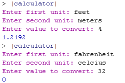 Calculator execution